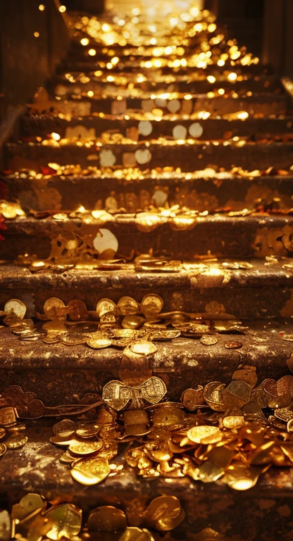 stairs,gold
