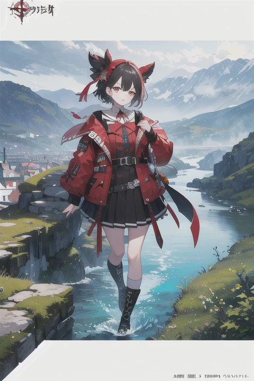 (highest quality、masterpiece、Highest image quality)、Contemporary Art、chaoountain、river、city