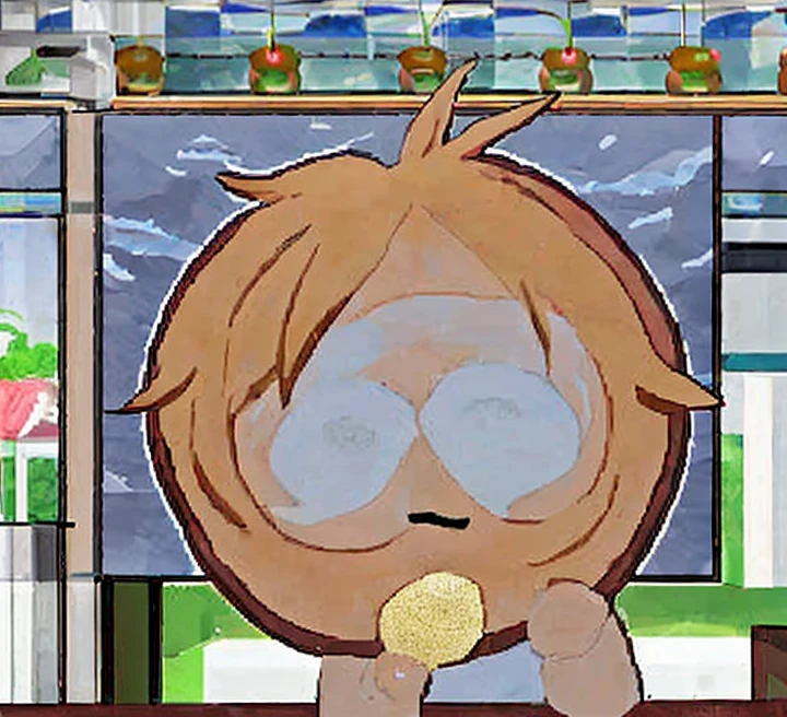 Butters Stotch eating Maple Frosted Pancake on IHOP 