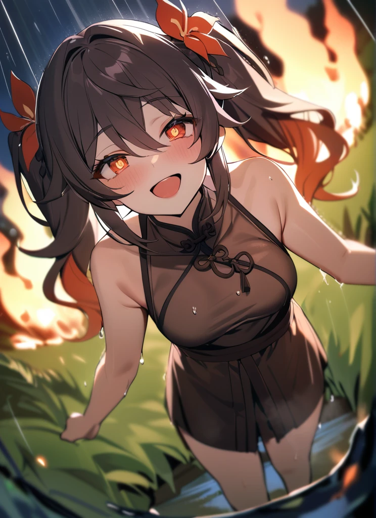 (A masterpiece of image quality in 8K),(Beautiful Allafed Woman),(((emphasizing breasts:1.1))),(Dynamic angles),(Dynamic and sexy bending pose:1.3),(sit a chair:1.1),(Short hair in shiny silver and orange inner colors,small full breasts,Disturbance of clothing due to movement,breast slip,(Ponytail twisted buns adorned with elaborate braids and beads,Braided Setup Fishbone Hair,),(see-through bangs),(perky chest:1.1), (pointed chest:1.3), small breasts、(((A white lace apron that shows your bare skin from under your small breasts)))、Blush with embarrassment、Enraptured eyes、A smile that beguiles the viewer、(Look back:1.7)、Look into the photographer,skin glistening with sweat,gazing at viewer,,(Professional Lighting),(8K,masutepiece,top-quality,Ultra-high resolution output image,),(Ultra HD with complex detail image modes),depth of fields,Beautiful hands,Beautiful fingers,Detailed finger features,(Detailed hair features:1.7),detailed facial features,detailed clothes features, (perky chest:1.1), (pointed chest:1.3),
