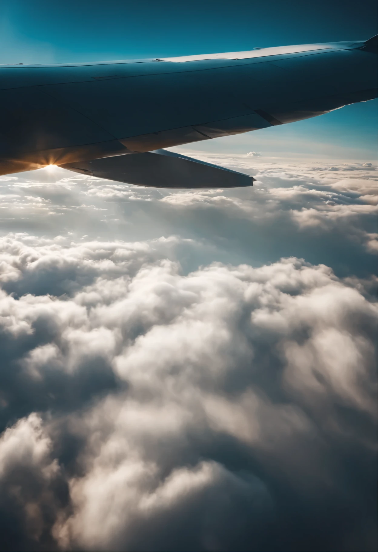 jumping from the plane between the clouds