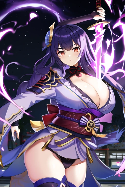 thunder電_The Shogun is pulling the knife out of his pussy、camel toe、huge tit、nipple puff、cleavage、Plump、Super big breasts、Holy sword、super big butt、tonight、dance、thunder、thunder鳴