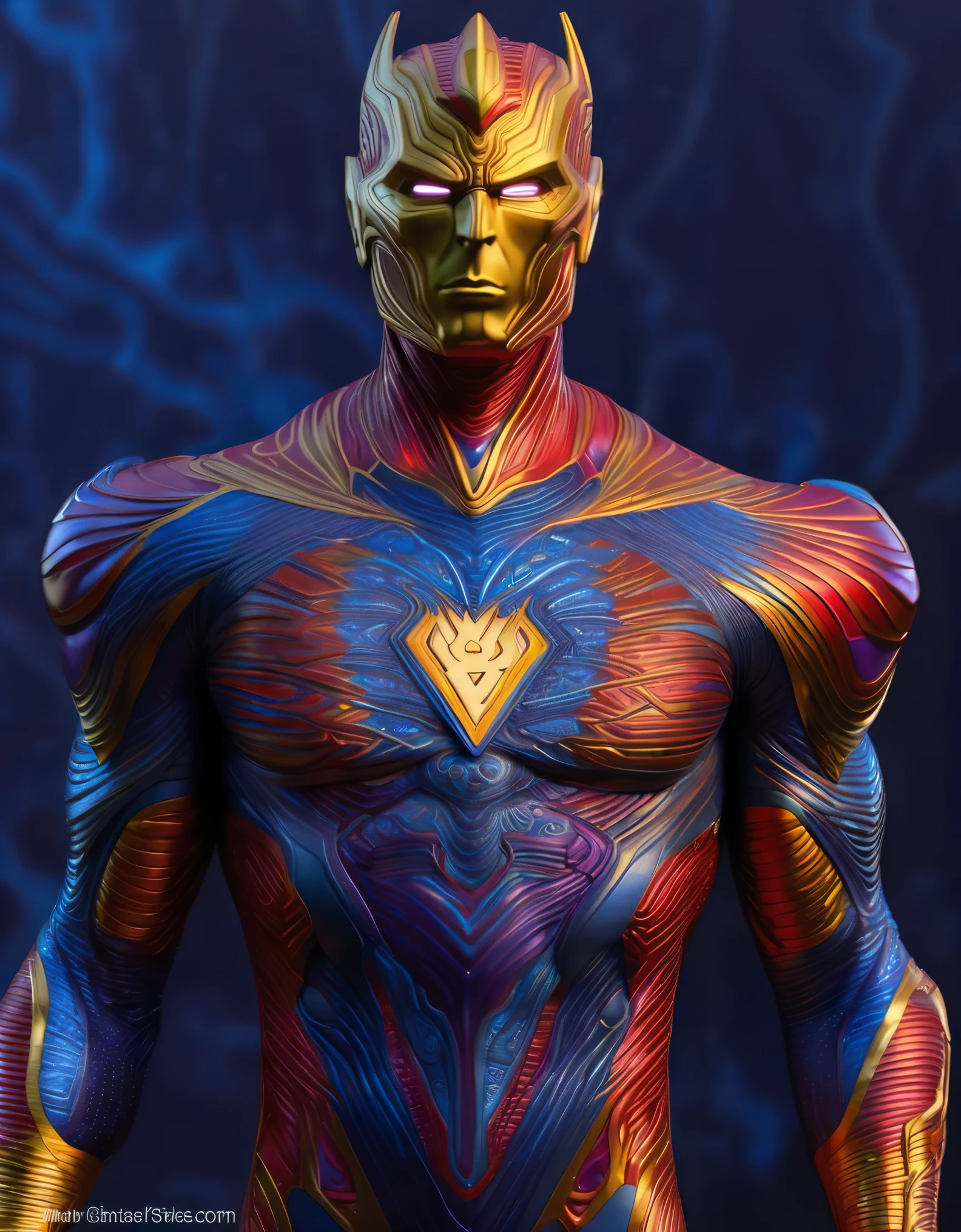 al estilo de Alex Gray, character concept design, medio cuerpo