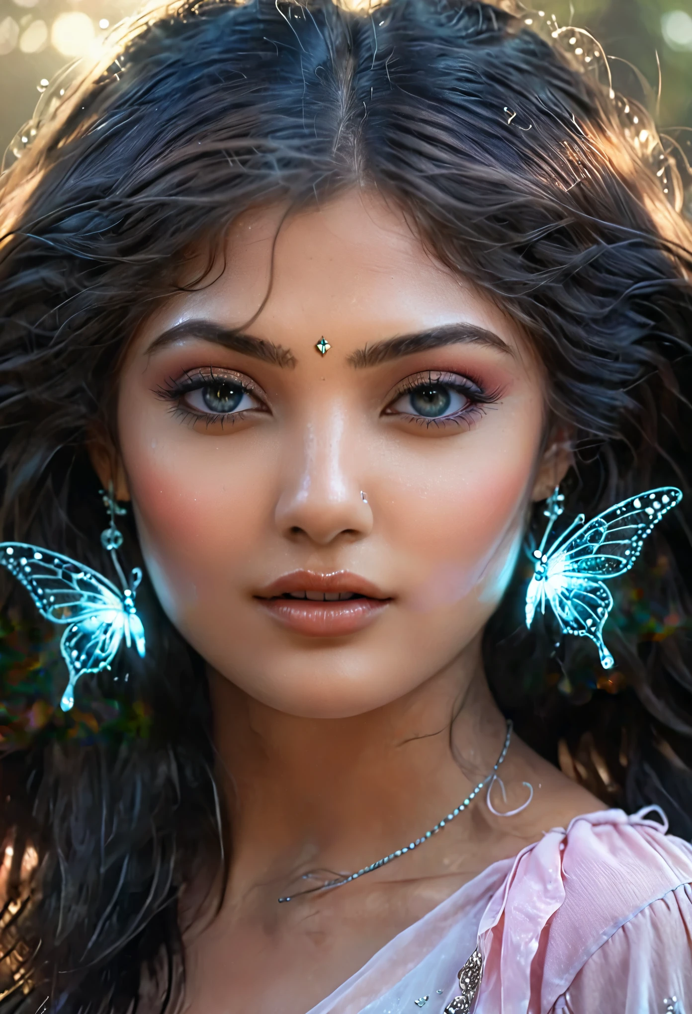 RMX, (best quality, highres:1.2), ultra-detailed, (realistic:1.37)
Mystical girl with two fairy wings, ethereal glow and magic dust, enchanting aura, long flowing hair, sparkling eyes, delicate facial features, (beautiful detailed eyes, beautiful detailed lips), fairy-tale atmosphere, dreamy background, (fantasy elements:1.1), vibrant colors, (magical lighting:1.2), (soft pastel colors:0.9), (subtle gradient:0.9), (gentle sunlight:1.1), (mysterious shadows:1.1), (misty effect:1.1), captivating pose, (graceful:1.1), (floating:1.1)