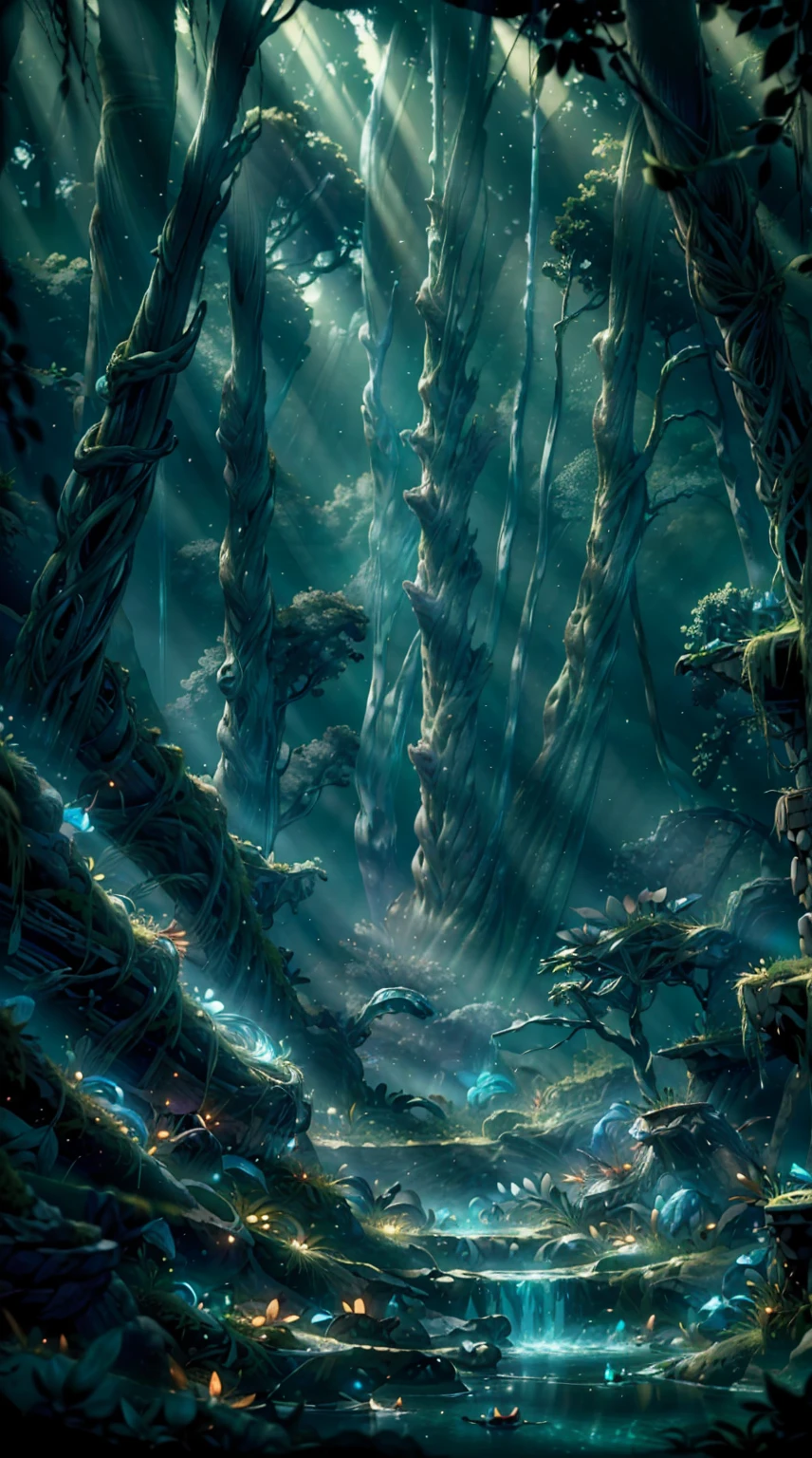 (masterpiece:1.2), (best quality,:1.2), 8k, HDR, ultra detailed, ((photorealistic)), professional light, cinematic lighting, fashion photography, ambient lighting, face lighting, OverallDetail, fhanddetail, ffacedetail, ruins in a magical forest, huge trees, sunlight, godrays, FanFo,