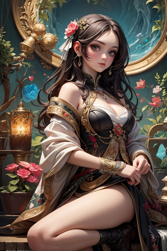 (masterpiece, top quality, best quality, official art, Beautiful and beautiful:1.2), (1 girl), extremely detailed,(fractal art:1.3),rich and colorful,most detailed