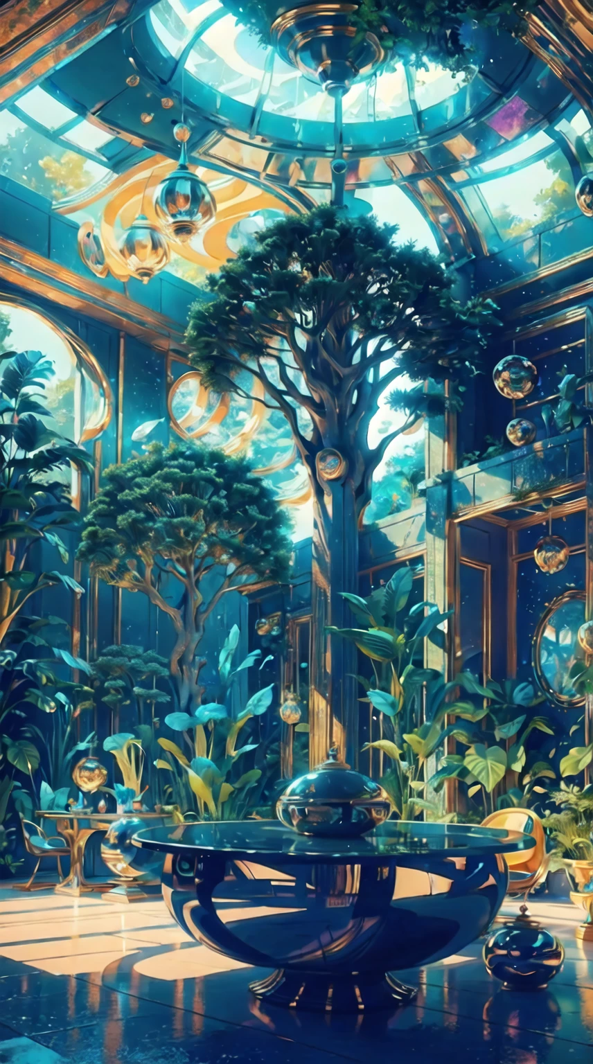 (masterpiece:1.2), (best quality,:1.2), 8k, HDR, UHD, ultra detailed, ((photorealistic)), (A Beautiful Secret Place), Outside Retro Futuristic Furniture, [So Many Vivid Colors], Exotic Colorful Floral, Magical Mushrooms Everywhere, professional light, cinematic lighting, fashion photography, ambient lighting, face lighting, OverallDetail, fhanddetail, ffacedetail, ruins  in a magical forest, huge trees, sunlight, godrays, FanFo, 