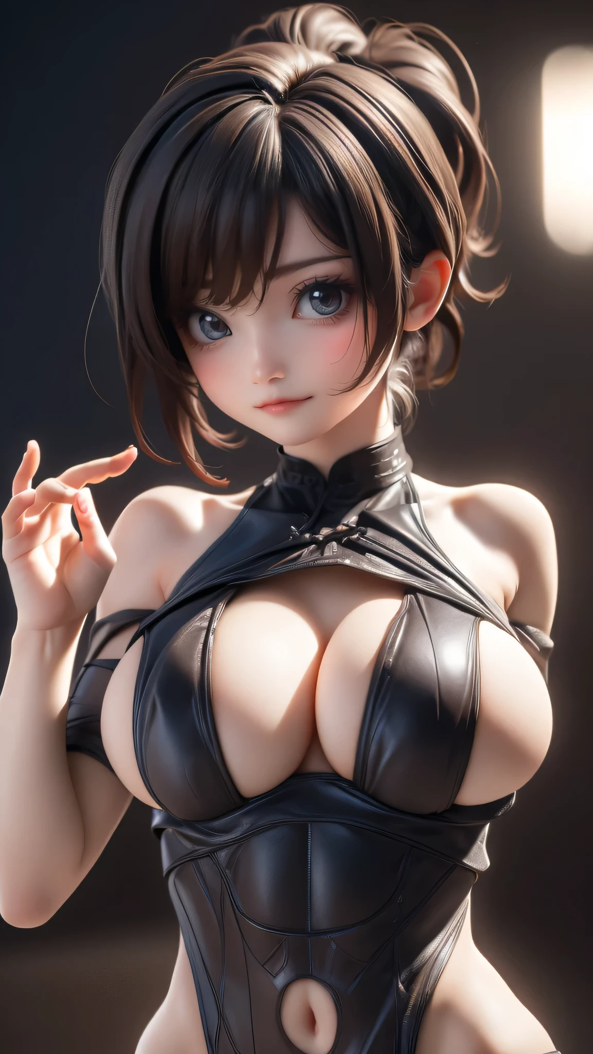 (random dynamic poses:1.2),highly detailed skin,(Thin type:1.8),(big breasts:1.5), (best image quality, (8k), Super realistic,high quality, High resolution, high quality texture, high detail, beautiful Detailed, Highly detailed CG,realistic facial expression, masterpiece)
