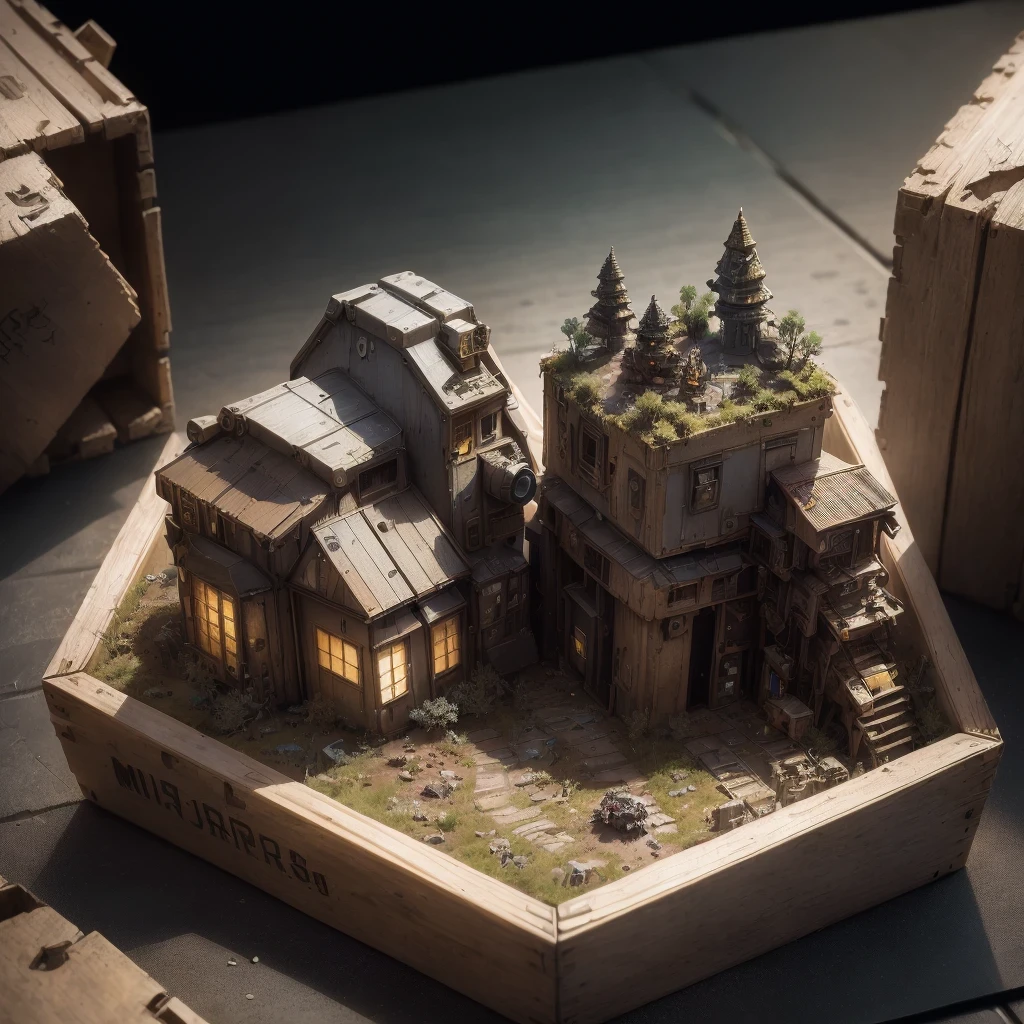 6598年Mars realistic model, (bifurcation, original photo, best quality, masterpiece:1.4),SteampunkCyberpunk6820 City,(CyberpunkMars light:1.3), Mars (related to land),(in a small nature box:1.3),Isometric, small nature, landscape on foundation,landscape,