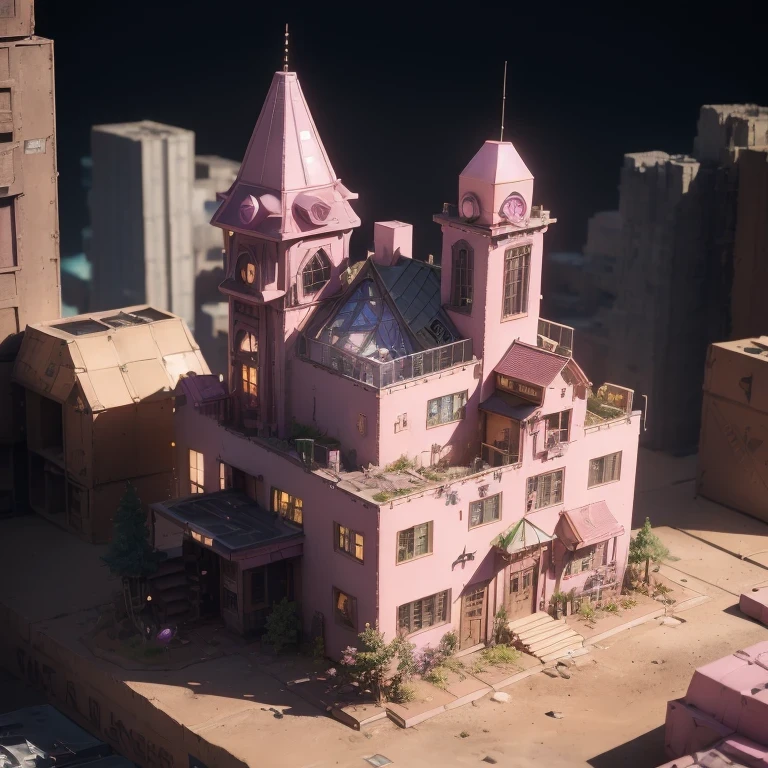 Mauve pink series 6598 Mars realistic model, (bifurcation, original photo, best quality, masterpiece:1.4),SteampunkCyberpunk6820 City,(CyberpunkMars light:1.3), Mars (related to land),(in a small nature box:1.3),Isometric, small nature, landscape on foundation,landscape,