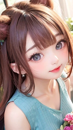 幼いgirl、small face、 (alone:1.5,)Super detailed,明るいcolor, very beautiful detailed anime face and eyes, look straight,eye shadow、 shiny_skin,girl, (((半分の髪の毛は白color、半分は白colorの髪: 1.5))),、shiny hair, delicate beautiful face, blush、銀colorの眼鏡、(turquoise eyes), , Valletta, red earrings、茶colorタートルネック、checked skirt、flower garden、surrounded by flowers、sit、smile、happy face、face dyed red、color々pose、Head to toe full body portrait、(I can see the whole body)、show your butt