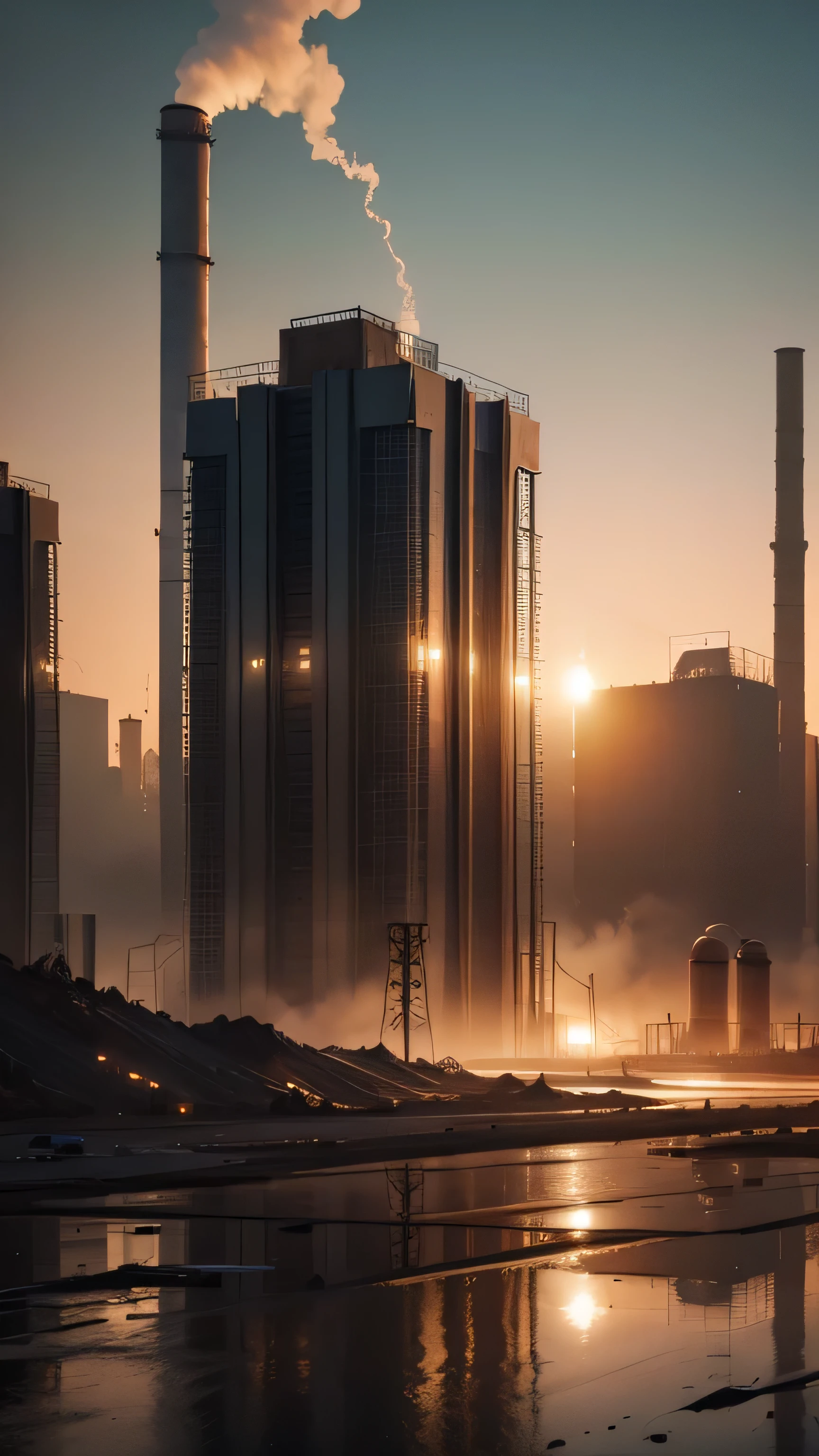 radioactive factory leaks, 8k, high quality