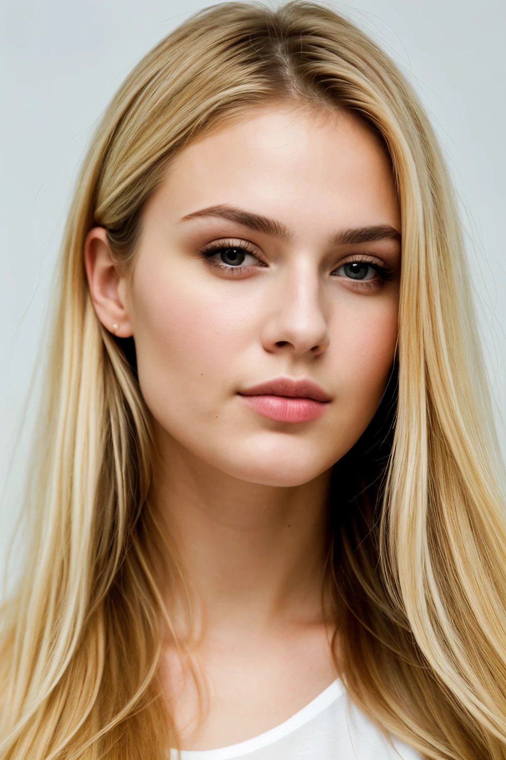 ((best quality)), ((masterpiece)), (detailed), perfect blonde face, a Narrow chin shaped face features, Clear, smooth skin, Balanced proportions,fallow the The Golden Ratio rule while creating face,Large, expressive eyes,High wide upper cheekbones, and thin lower cheekbones , Full closed lips,A defined jawline, wide upper jawline and thin lower jawline, Beautiful portrait of a 26 year young russian girl with a russian appearance