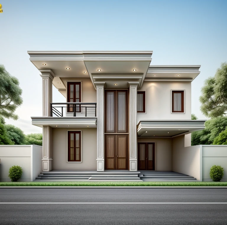 ((masterpiece,best quality,highres,sharp forcus)) (((detail forcus))) , (house in style of neoclassic) Clarify the details of moldings, decorative patterns, and exteriors