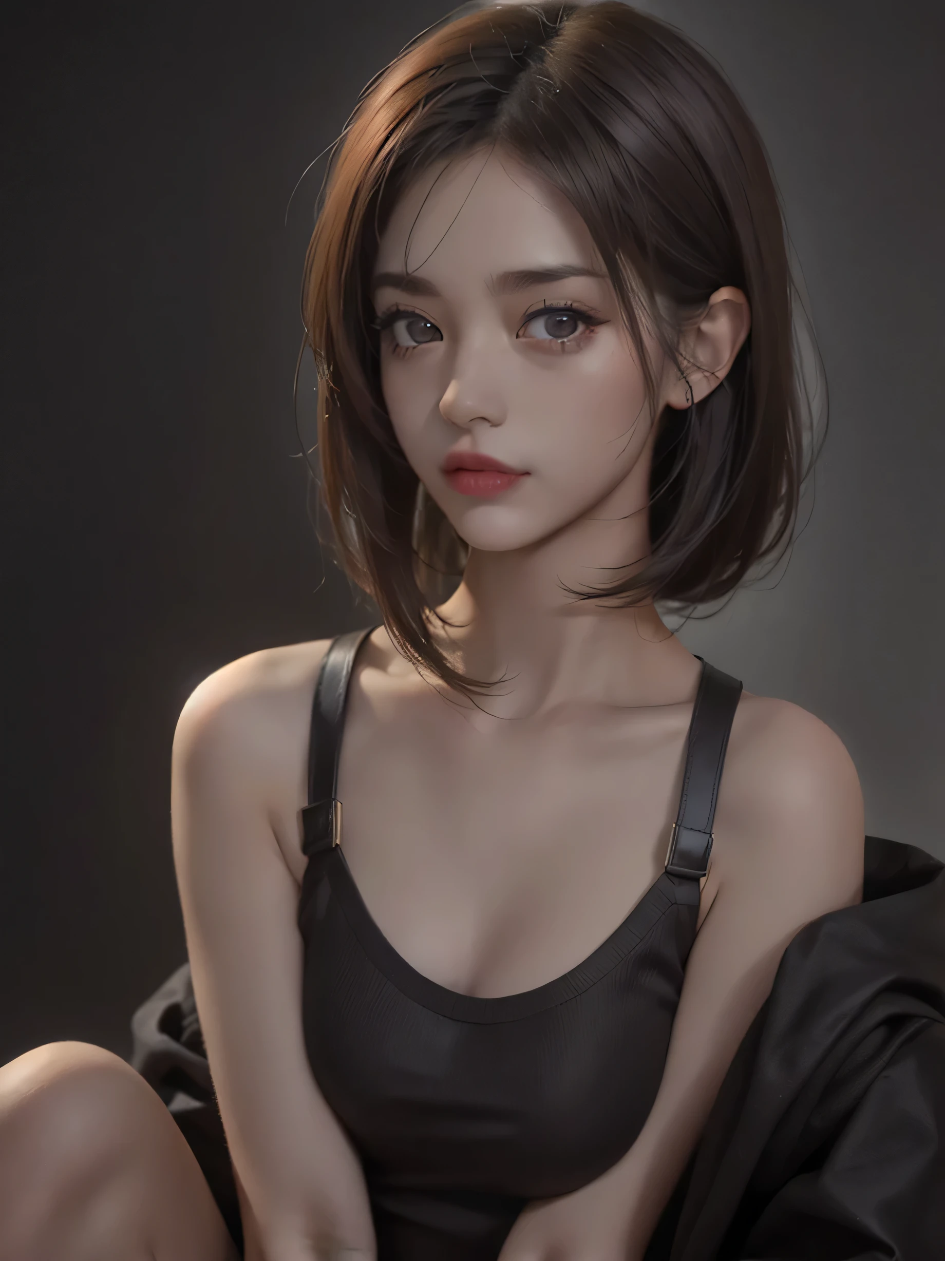 25 years old woman,Angry Face, BDSM,slave,Rubber,Black Corset,Bondage,Collar,NSFW,((Best Quality, 8k, Masterpiece:1.3))), Crisp Focus: 1.2、(Layer Cut, Big:1.2),Beautiful Woman with Perfect Figure: 1.4、Slender Abs:1.2、Wet Body:1.5、Highly Detailed Face and Skin Texture、Detailed Eyes、 DSLR, high quality, film grain, fair skin, photo realism,translucent,cool beauty,tall girl,short hair,black hair,Precisely expresses details such as face and skin texture,beautiful eye, double eyelid,delicate skin,slender body shape,alone,big breasts,whole body ,