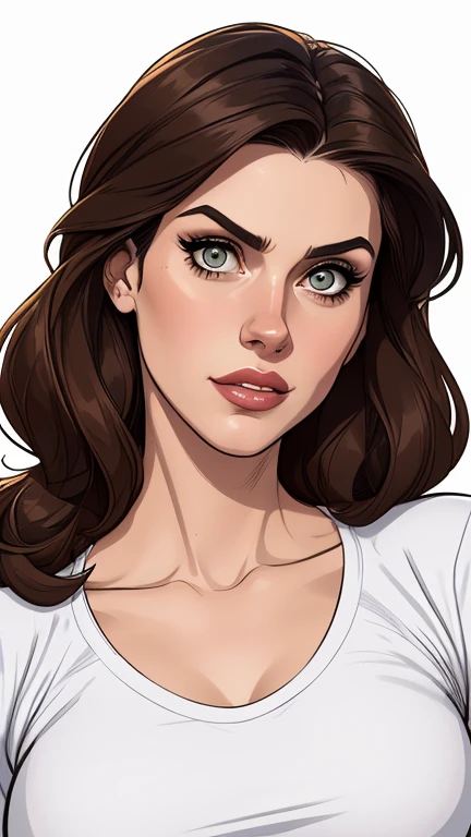estilo de desenho animado:1.2), mulher Imagem de desenho animado de uma mulher , roupas sensuais , garota super fofa, cartoon style illustration, estilo de arte dos desenhos animados, estilo de arte dos desenhos animados, digital illustration style, design de personagens altamente detalhado, arte digital detalhada fofa, City fan art, design de personagem retrato, beautiful digital illustration, retrato de alta qualidade, arte em quadrinhos, retrato do design do personagem, white background Buso without clothes and medium breasts
