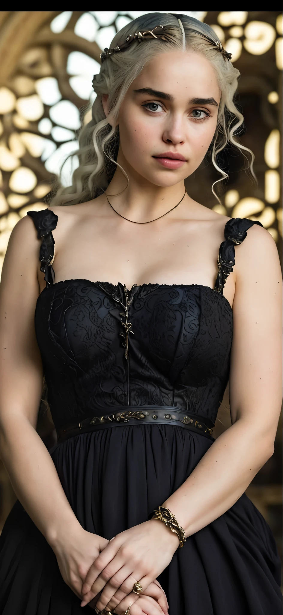 Royal Satin dress, Perfect eyes, flawless Beauty, pierced eyes, Masterpiece, Daenerys Targaryen, Gorgeous woman, queen, Queen Lady, Princess of Dragonstone, black mole on breast, The Unburnt, Queen of Meereen, Queen of the Andals, the Rhoynar and the First Men (claimant), Protector of the Seven Kingdoms (claimant), Khaleesi of the Great Grass Sea, Breaker of Shackles, Mother of Dragons, The One Who Was Promised, Lady of Dragonstone , 45 years Old, she is a Full growned lady now, beautiful mature lady, the queen, milf beauty, mature queen, Best quality, a small, charming Beauty, a captivating woman, fully ripen milf body, lustful queen, alluring appearance, unrivaled beauty, wonderful breasts, large breasts, mediaeval erotic costumes, a Game of Thrones-inspired costume, a close-up of a woman from the middle ages, Daenerys Targaryen, Daenerys, resembles Emilia Clarke, Emilia Clarke, scene from "Game of Throne," deep cleavage, warrior princess, healthy body, perfect thick body, attractive figure, fleshy body, style of "Game of Throne," beautiful lady, beautiful woman, mediaeval clothes, stunning woman, 8K, insane details, dress made of clothes and jewelry, perfect hair, styled hair, high clarity eyes, perfect hands, perfect fingers, perfect eyes, skin texture, skin pores, veins, sweat, shining skin, hyper realistic skin, beautifully styled hair,