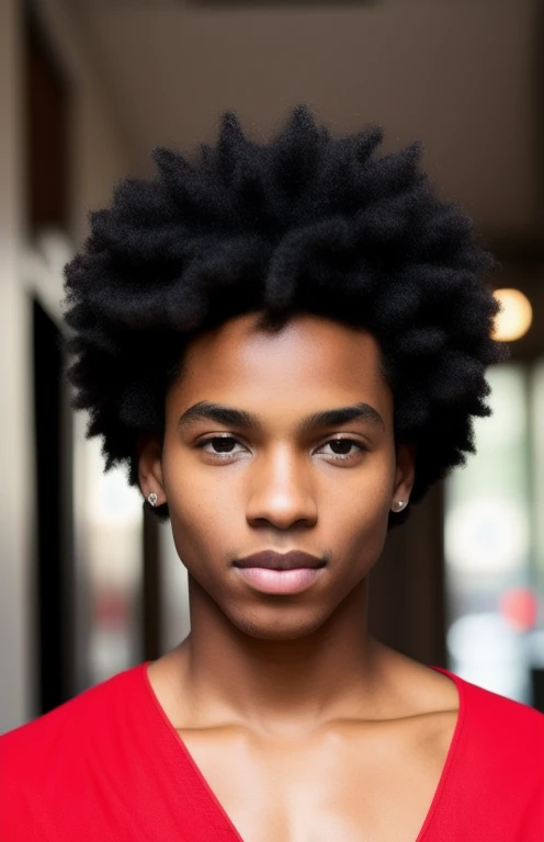 Black Boy, mince face, has slightly pink lips, has dark brown, slightly narrow eyes, small nose and est , est 1.68m de haut, mince, has very short curly hair,   peau courte et haute dans un casino de Paris sportifs 