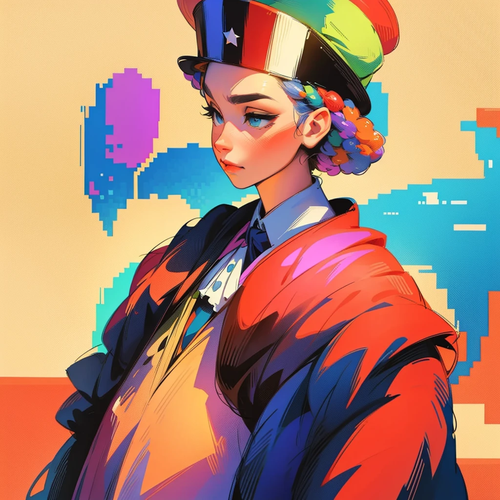 Pixel art、colourfull、Americana、Uncle、Hats、portraitures