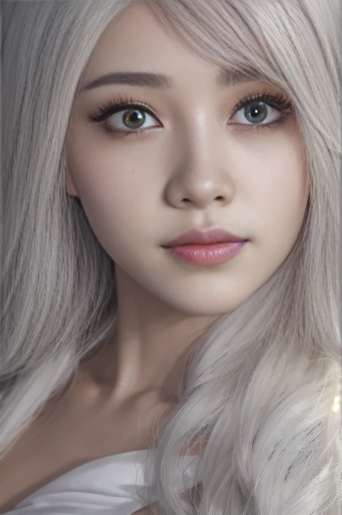Award-Awarded, Super detail, Anatomically correct, hyper HD, retinas, Masterpiece, Textured skin, ccurate, High details, Best quality, A high resolution, High quality, 8K,Photorealistic, high resolution, Soft lights, 1womanl, Shiny skin, Fine fine skin, Solo, Hips up, view the viewer, (Detailed face), White hair, Long hair, doctor outfit, blouse