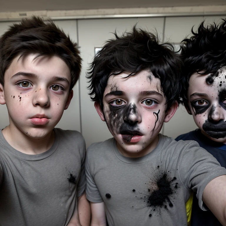 A slapstick comedy about two boys caught in a school explosion, left in tatters and covered in soot taking selfies.