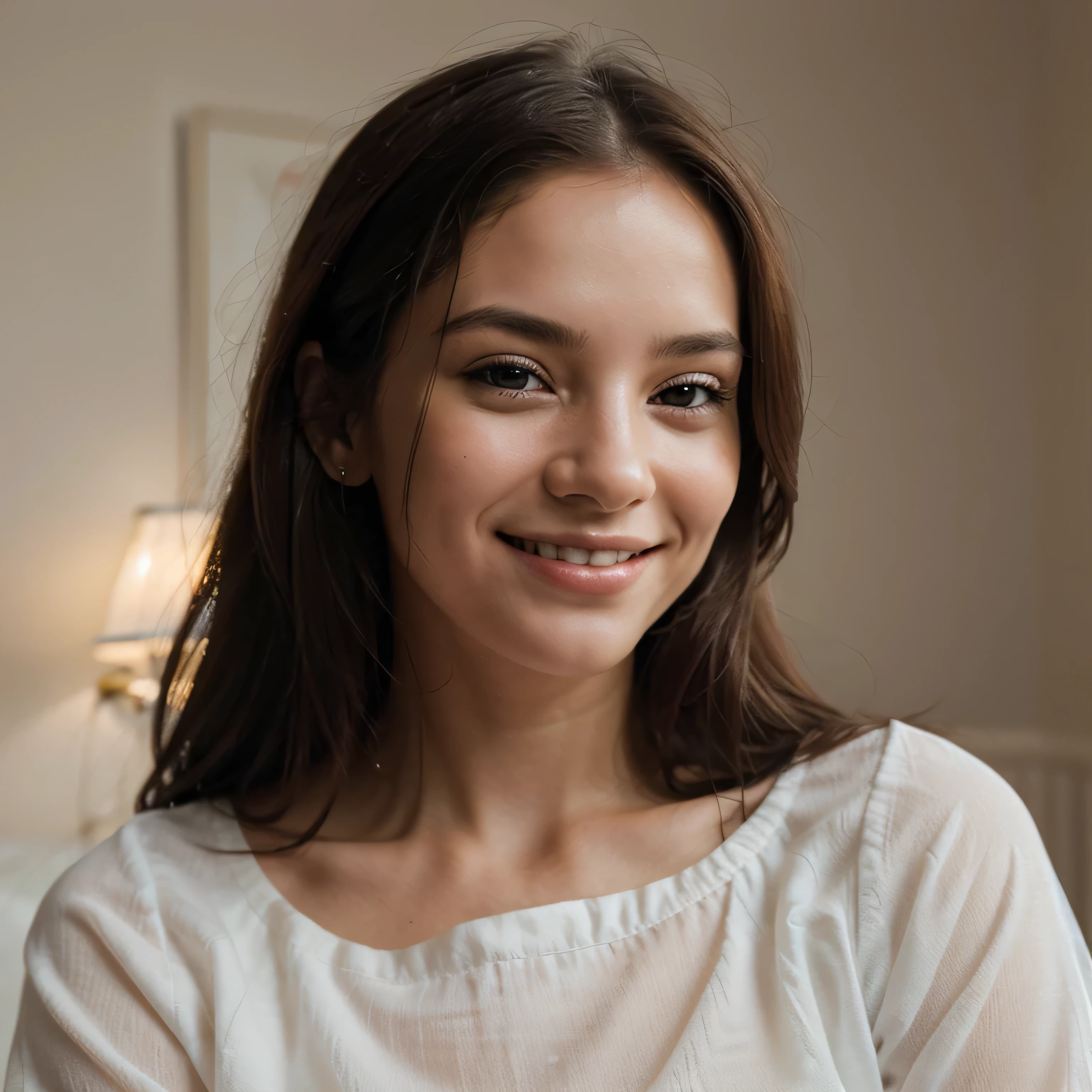 realistic. very detailed. portrait. perfect details. Take high-quality photos. aesthetics. Romantic. minimalism.
calm colors. Enlarged photo.
puppy smiling happily.