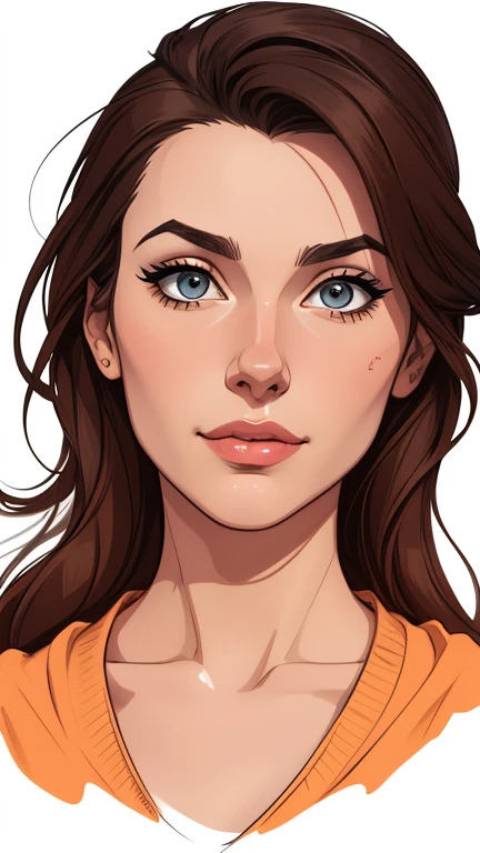 estilo de desenho animado:1.2), Dominika Paleta mulher Imagem de desenho animado de uma mulher , roupas sensuais , garota super fofa, authoritarian would be facial expressioncartoon style illustration, estilo de arte dos desenhos animados, estilo de arte dos desenhos animados, digital illustration style, design de personagens altamente detalhado, arte digital detalhada fofa, City fan art, design de personagem retrato, beautiful digital illustration, retrato de alta qualidade, arte em quadrinhos, retrato do design do personagem, white background Buso without clothes and medium breasts, beautiful and symmetrical body curves