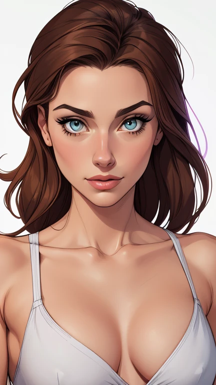 estilo de desenho animado:1.2), Dominika Paleta mulher Imagem de desenho animado de uma mulher , roupas sensuais , garota super fofa, authoritarian would be facial expressioncartoon style illustration, estilo de arte dos desenhos animados, estilo de arte dos desenhos animados, digital illustration style, design de personagens altamente detalhado, arte digital detalhada fofa, City fan art, design de personagem retrato, beautiful digital illustration, retrato de alta qualidade, arte em quadrinhos, retrato do design do personagem, white background Buso without clothes and medium , beautiful and symmetrical body curves