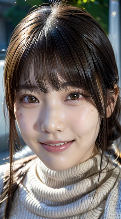 highest quality, table top, 超A high resolution, (photo-realistic:1.4),(Depth of the bounds written),realistic, professional lighting, Physically based rendering, 1girl in, (satisfied smile:1.2), cinematic light,Light and cute freckles, realistic. ultra - realistic faces,メガネのwoman,black rimmed glasses, 25 years old, look straight, girl, woman, (korean idol), long hair, hair is dirty, asymmetrical bangs, brown hair, Authentic and detailed face, ((slim face)), ((off shoulder knit)), real skin texture, (bed:1.5), Highly detailed CG Unity 8k, (25 years old:1.5),