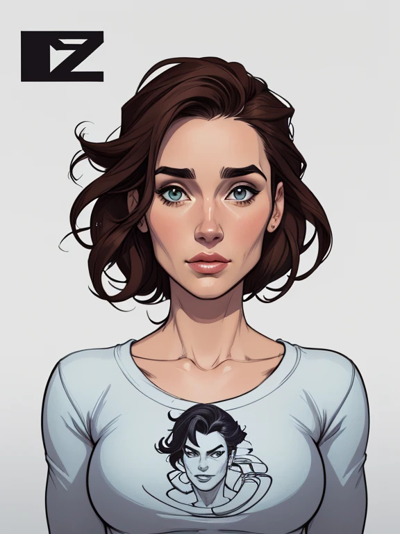 estilo de desenho animado:1.2), Jennifer Connelly Imagem de desenho animado de uma mulher , roupas sensuais , garota super fofa, authoritarian would be facial expressioncartoon style illustration, estilo de arte dos desenhos animados, estilo de arte dos desenhos animados, digital illustration style, design de personagens altamente detalhado, arte digital detalhada fofa, City fan art, design de personagem retrato, beautiful digital illustration, retrato de alta qualidade, arte em quadrinhos, retrato do design do personagem, white background Buso without clothes and medium breasts, beautiful and symmetrical body curves