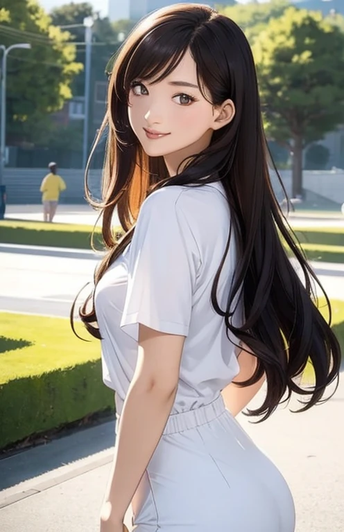 (1girl:1.3), sexy pose, slim body,
(photorealistic:1.4), (masterpiece, top quality, best quality, official art), extreme detailed, highest detailed, (ultra-detailed), ((an extremely delicate and beautiful)), cinematic light, (realisticlying:1.3),
(highdetailskin:1.2), high resolution, 8K UHD, 4K, 8K, Bokeh,
digital SLR camera, absurderes, Optimal proportions of four fingers and one thumb,
in the park with trees,sitting on bench,
((silky long hair)), (brown hair), tears,
beautiful face, perfect face, highly detailed beautiful face,
Cute, shy,blush, (looking back:1.4),
dynamic angle, from above,looking at viewer,
wearing casual sweater,