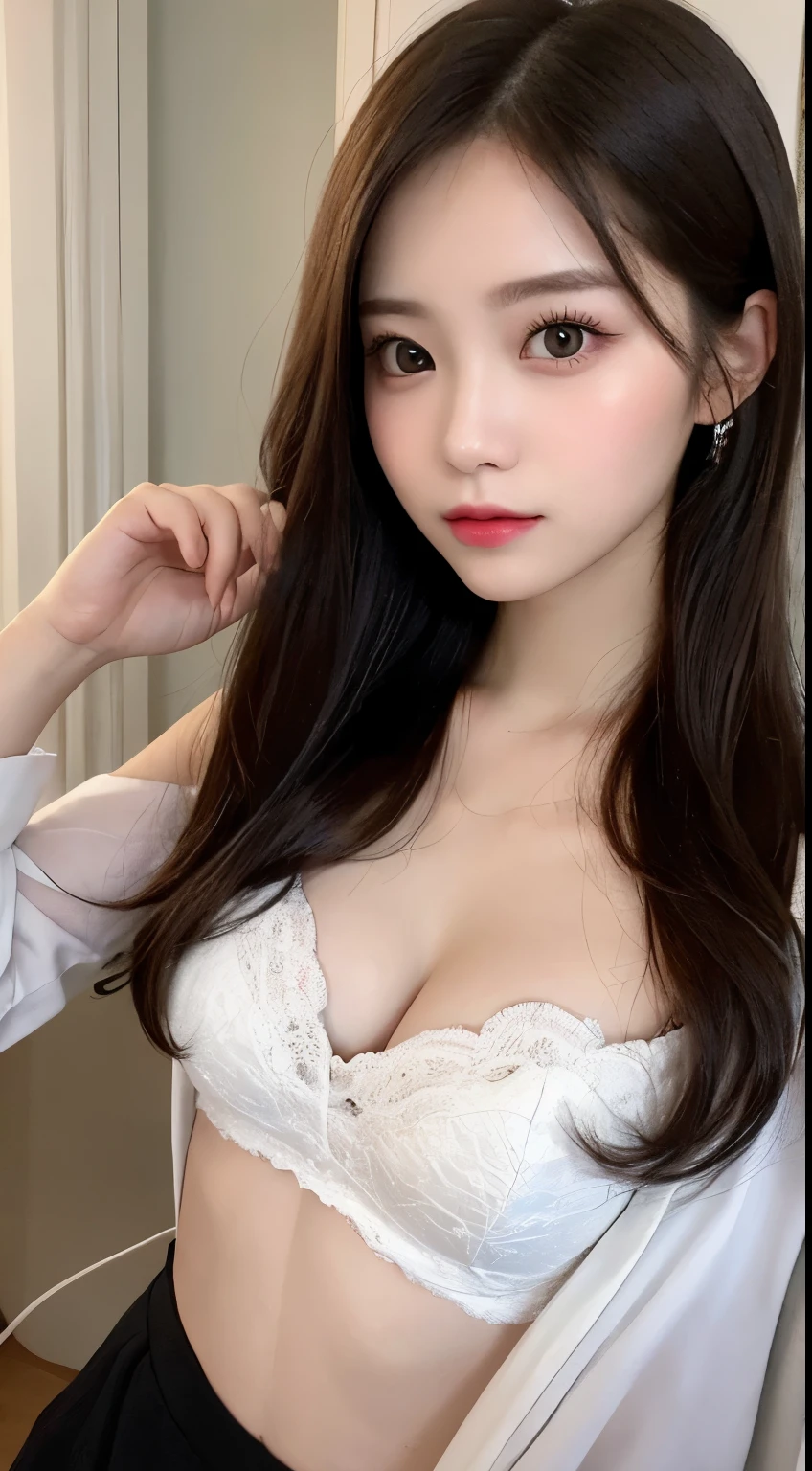 table top, highest quality, shape, Super detailed, finely, High resolution, 8k wallpaper, 完璧なダイナミックな構shape, beautiful and detailed eyes, Nice spring clothes,beautiful straight hair,small breasts,natural color lip, 20 year old girl、cute、sexy shot looking at camera,Always blur the background,perfect and beautiful face,Beautiful and dense face、slim face and style,Big eyes、Do gal makeup,real photos(best image quality)、sexy face、fashion model pose、full body shot