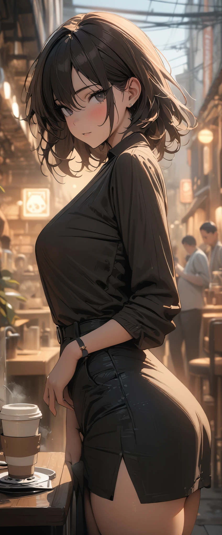 (best quality, 4K, masterpiece :1.3), coffee Cat