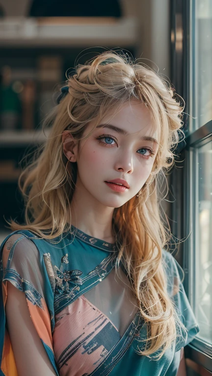 (super realistic), (figure), (Improved resolution), (8K), (very detailed), (Best figure), (beautiful detailed eyes), (highest quality), (super detailed), (masterpiece ), ( wallpaper), (detailed face),blonde, wavy hair,(high top fade:1.3), (big smile, bright look), dark theme, soothing tone, calm colors, high contrast, (natural skin texture, hyper realism, soft light, edgy),exposure blend, medium shot, Bokeh, (HDR:1.4), high contrast, (movie, teal and orange:0.85), (calm colors, faded color, soothing tone:1.3), low saturation, (very detailed:1.2), (black:0.4)