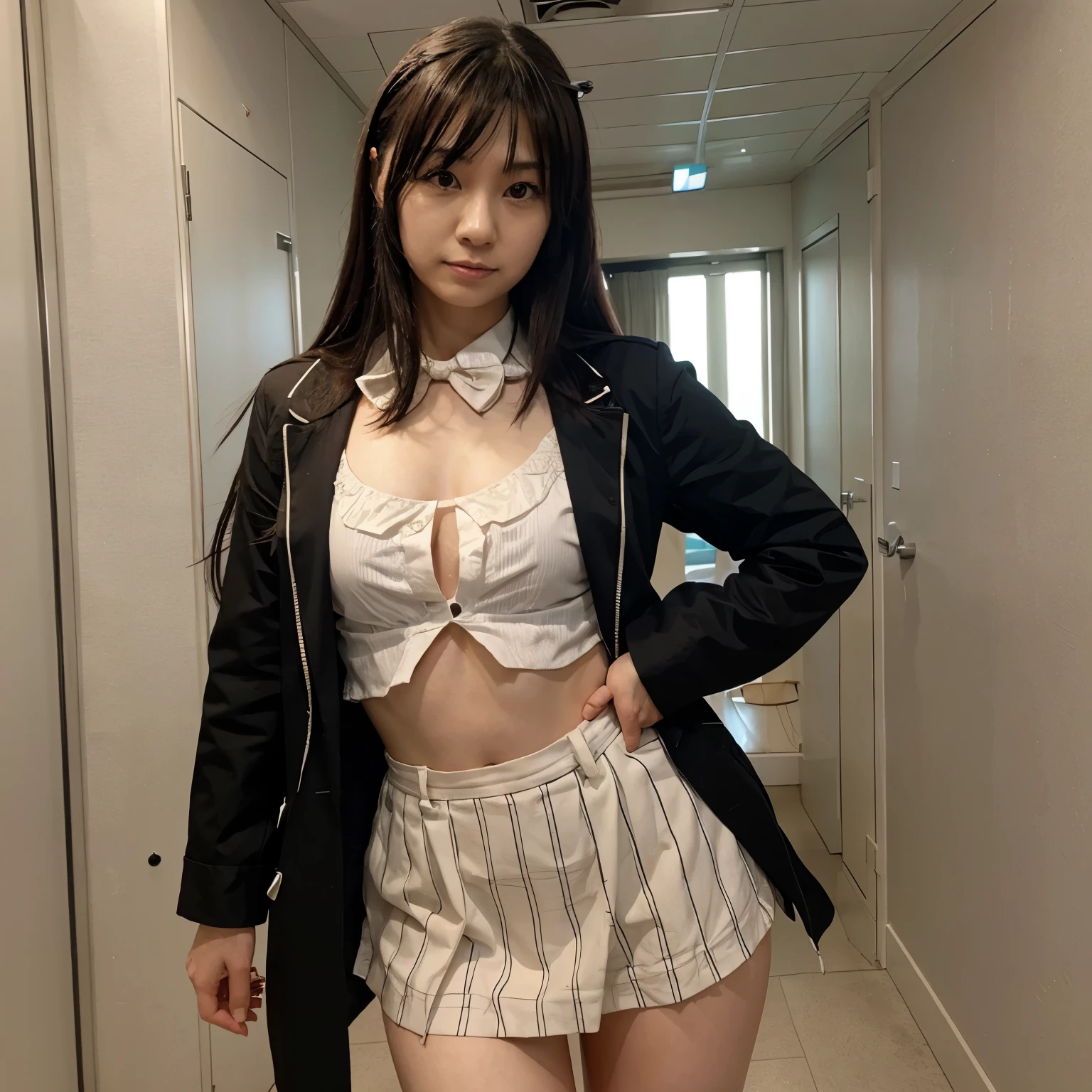 Emu Otori from Wonderland x showtime cosplaying as Mizuki akiyama