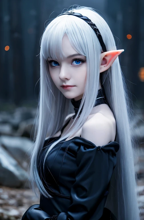 elf ears long pointed ears エルフの様なlong pointed ears White dark skin elf ears