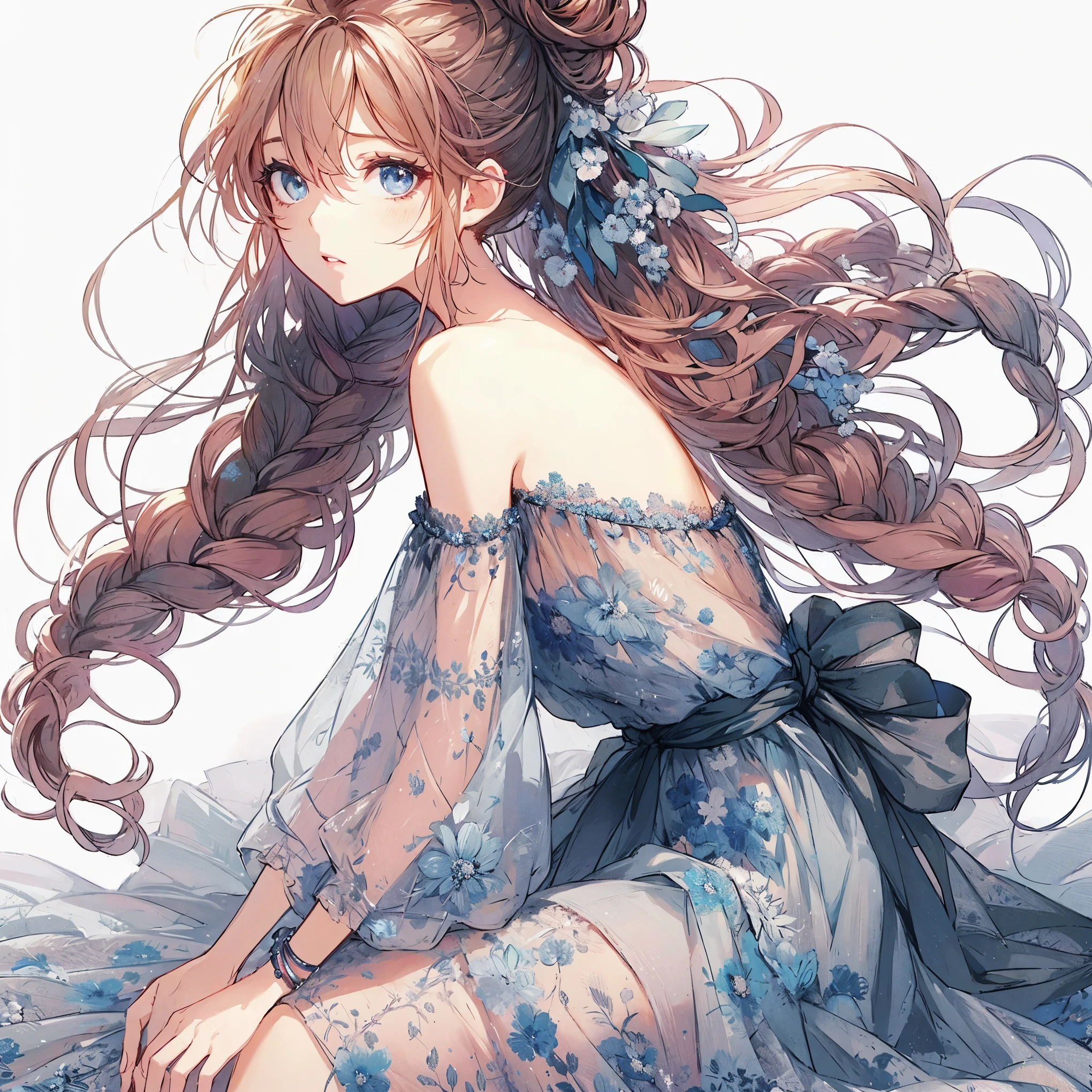 (best quality,4k,8k,highres,masterpiece:1.2),ultra-detailed,(realistic,photorealistic,photo-realistic:1.37),beautiful detailed eyes,beautiful detailed lips,A girl with beautiful eyes, An anime girl wearing a pretty dress, A cute anime wife in a lovely dress, trendy on Pixiv ArtStation, detailed digital anime art, Gwegs on pixiv artstation, a dress wearing , Gwegs' ArtStation pixiv, everyone, beautiful anime girl, cute anime girl, smooth anime CG art, anime style, vibrant colors, soft lighting, detailed drawn beautiful eyes, beautiful cleavage