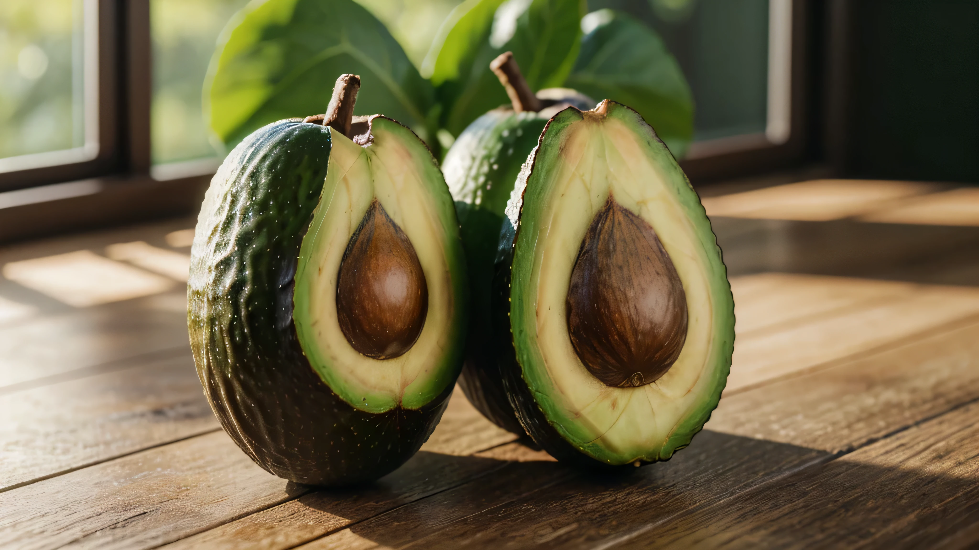 (best quality,4k,8k,highres,masterpiece:1.2),ultra-detailed,(realistic,photorealistic,photo-realistic:1.37),avocado on glass,close-up of avocado,ripe avocado,fresh green avocado,delicious juicy avocado,high definition texture,shiny surface,reflection on glass,detailed texture of avocado skin,avocado half sliced,avocado pit,fine details of avocado flesh,highlights and shadows,contrasting colors,blurred background,beautiful lighting,studio shot,vinyl flooring,dramatic composition,high resolution image,food photography,culinary art,perfect focus on avocado,highly detailed avocado seed,realistic color reproduction,vibrant hues,smooth transitions,Brazilian avocado variety,healthy snack,delicious and nutritious food,tempting and appetizing,meticulous attention to detail,precise composition,professional appearance,natural-looking,tasty treat,artistic aesthetics,visually stunning image,modern and contemporary art,highest quality rendering,hyper-realistic representation,16K resolution