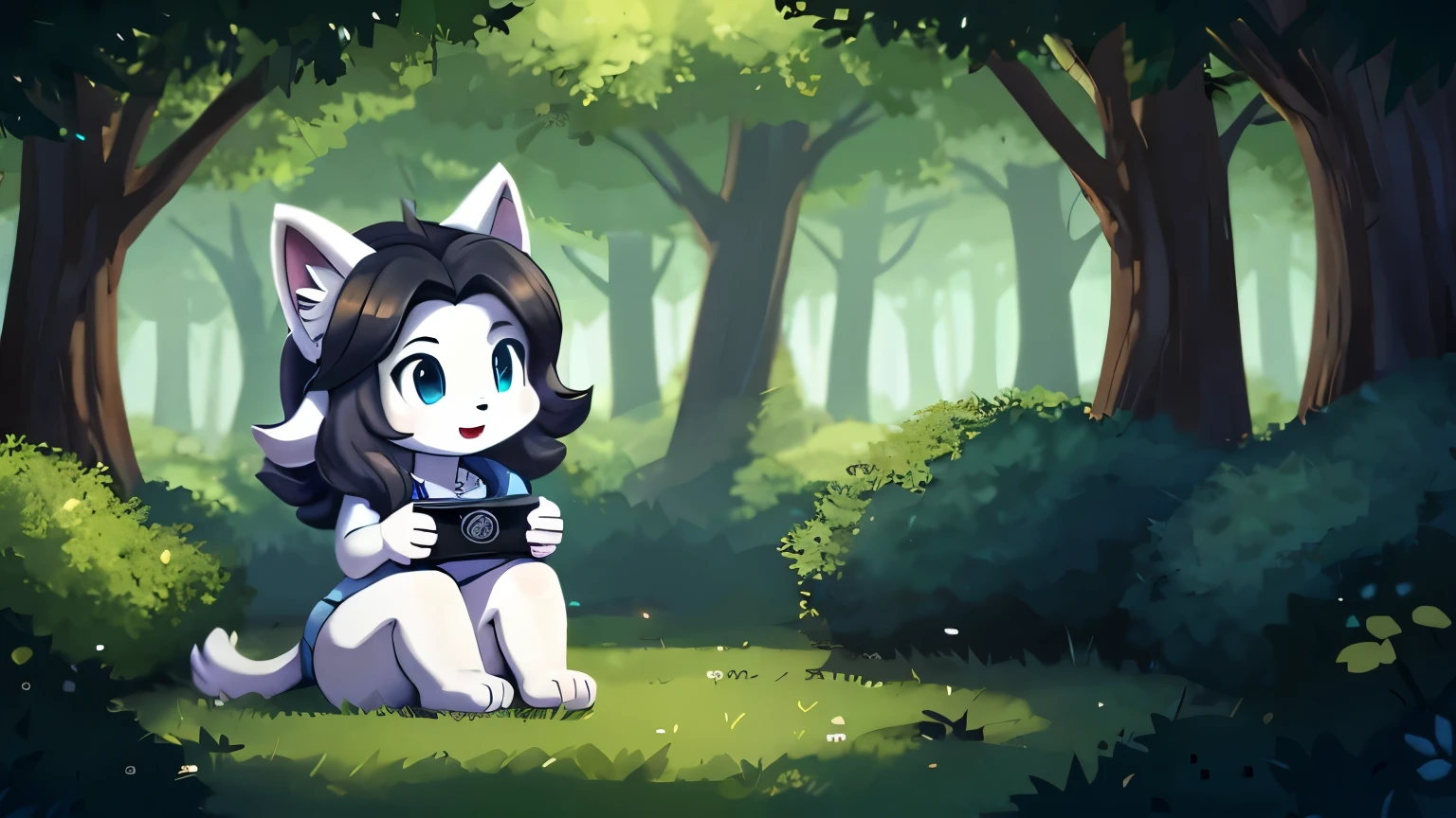Twitch background 8 bit gaming, forest, trees, temmie, cute