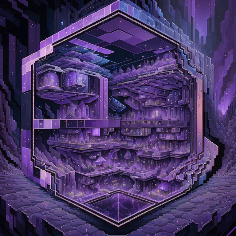 (cottagecore), (geometric:1.2), (pixel_art), (futurism:1.2), impressionist, (detailed), (majestic:1.2), (breathtaking), (suggestive:1.3),(depressing:1.3), (cute:1.4), (enticing:1.4), (irresistible:1.4), disturbing, (fascinating:1.2), (magnetic:1.2), (color_palette:violet:1.1), (color_palette:purple:1)