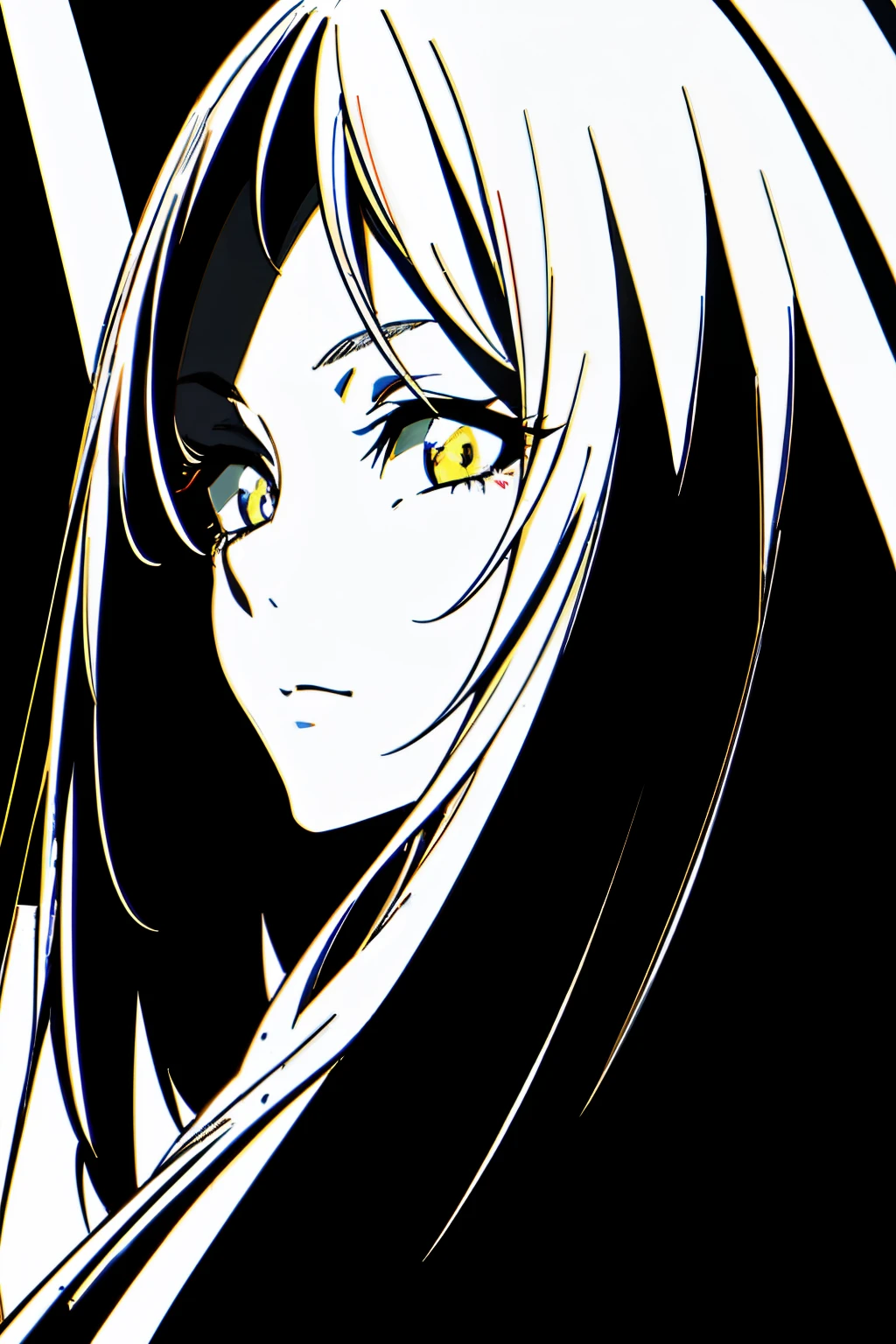 v5lcn style、(Comic-000009:0.6)、(extreme high contrast:1)、(ink art_Dark ink:1)、1girl in,Adorable,extremely detailed eye,extra detailed face,very detail hair,8K,resolution,