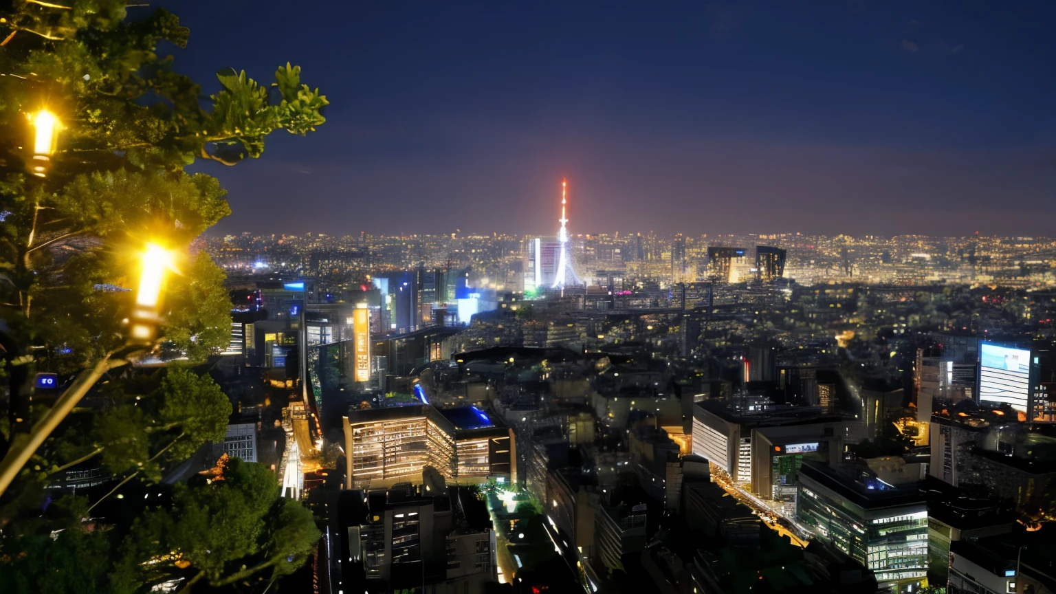 tokyo, paris, prais e montanhas na mesma imagem se fundindo