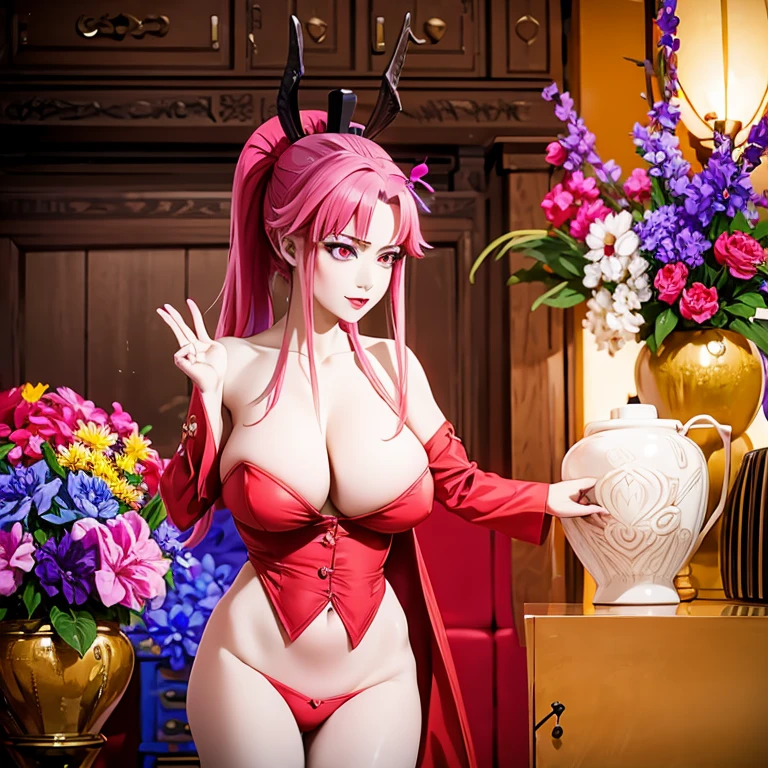 Elizabeth Bathory，Dragon's Horn，Dragon tail，bad milk，Colossal ，hip is cocked，Cute big breasts