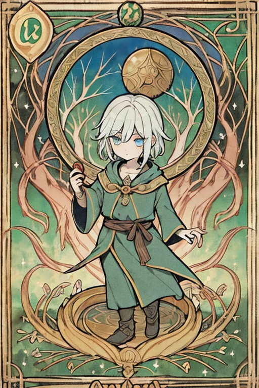 Earthling, Wizard, magician, RPG, octopus traveler, according to the bestiary_style, masterpiece, Best quality, Power of nature, Highly detailed face, magicianия камней, magicianия земли, Earthling Wizard