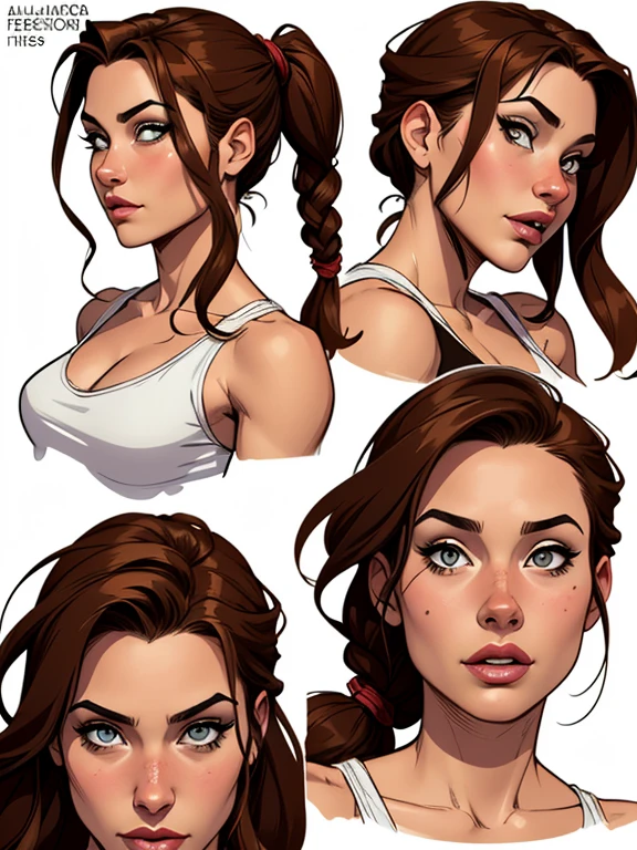  Turnaround sheet Personagem Lara croft imagem de corpo inteiro desenho animado de uma mulher .cartoon style illustration, estilo de arte dos desenhos animados, estilo de arte dos desenhos animados, digital illustration style, design de personagens altamente detalhado, arte digital detalhada fofa, City fan art, Design de personagens de retrato, beautiful digital illustration, retrato de alta qualidade, Arte em quadrinhos, mulher jovem.  expression of sexual desire