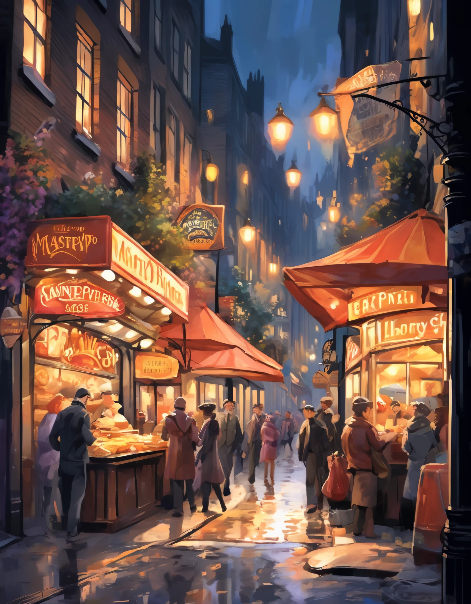 [(Transparent Background: 1.5)::5],(((masterpiece))),(((best quality))),(((Very detailed))),illustration, mystery,Bright colors, shining , (Impressionism: 1.4), ready to eat, French fries, bucket, fish and chips, (snack bar), (Food stalls;Street vendors), London, harry potter, harry potter, magical world, Restaurant, gourmet food, Catering Services, format, Font design, magic style, mystery字体, 