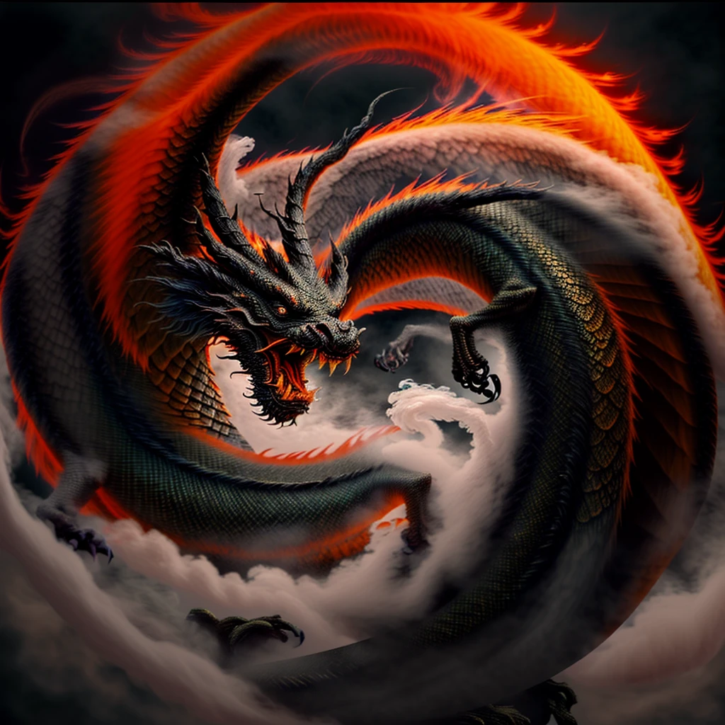 (best quality,4k,8k,highres,masterpiece:1.2),ultra-detailed,(realistic,photorealistic,photo-realistic:1.37), purple and black dragon with wings,angry,flame in mouth,Medieval,fire-breathing,imposing silhouette,fierce expression,majestic,scaly texture,towering presence,sharp claws,dark and ominous atmosphere,stone castle in the background,massive wingspan,ferocious eyes,curling tail,smoke rising from nostrils,dramatic lighting,blazing inferno,enchanted forest,mythical creature.