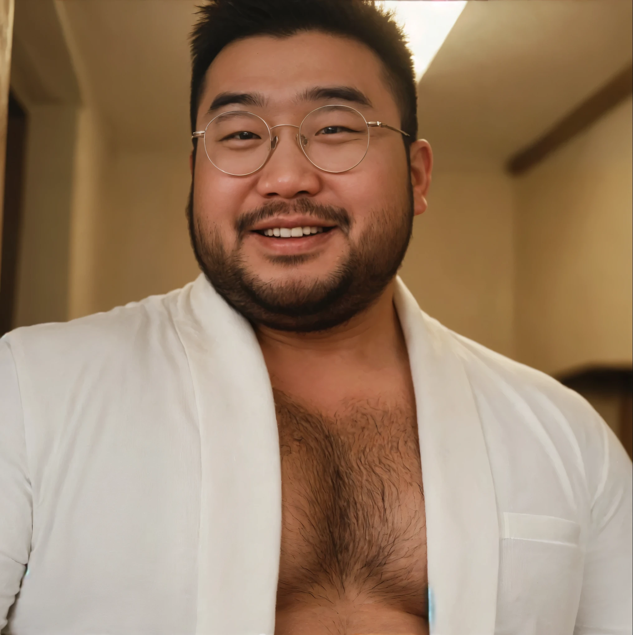 wear white underwear, belly, big bulging