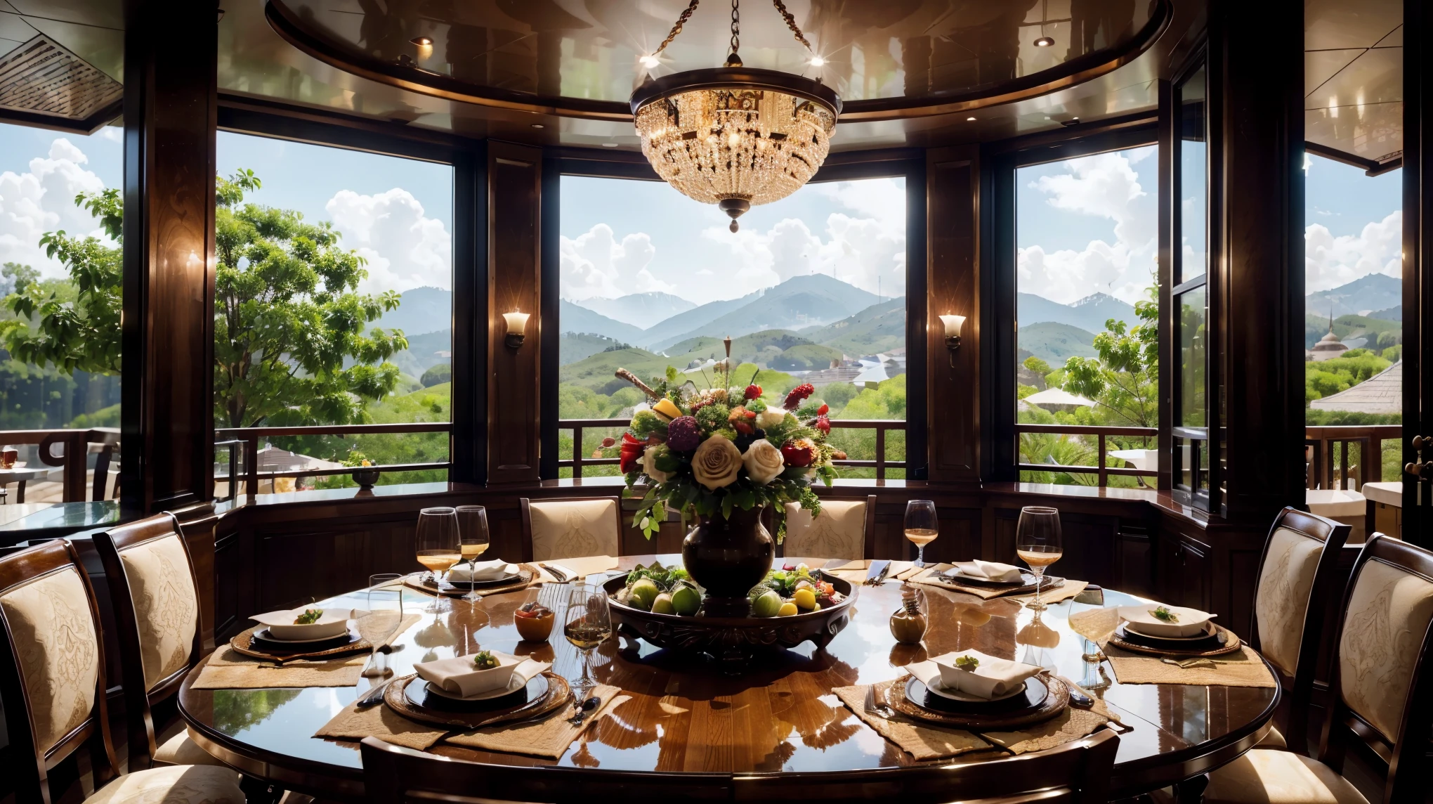 (ultra-realistic, highres, 16K resolution),food panorama with hyper-realistic ultra-detailed rendering,vecteezy shutterstock aesthetic wallpaper,delicious and vibrant dishes,gourmet cuisine,artistic plating,exquisite ingredients,high-quality photography,panoramic view of a breathtaking food scene,vibrant colors and textures,mouthwatering presentation,culinary masterpiece,meticulous attention to detail,luscious fruits and vegetables,delectable desserts,enticing aroma and flavors,indulgent dining experience,elaborate table setting,award-winning chefs,exquisite culinary craftsmanship,panorama of a bustling food market,fresh produce and ingredients,picturesque backdrop,lively and energetic atmosphere,elegant dining hall with natural lighting,unique and creative fusion dishes,meticulously arranged spices and herbs,aesthetic food presentation,panoramic view capturing the essence of culinary artistry,meticulously crafted and styled dishes,vibrant and diverse cuisine,ultra-high-quality rendering showcasing the beauty of food,strategically placed lighting to enhance the visual appeal,artistic composition of colors and textures,panorama showcasing the wide variety of international cuisines,meticulously designed tableware and cutlery,culinary creations that stimulate the senses,rich and inviting color palette,hypnotic display of flavors and aromas,dynamic and captivating food scenes,impeccably plated gourmet dishes, sensory delight.