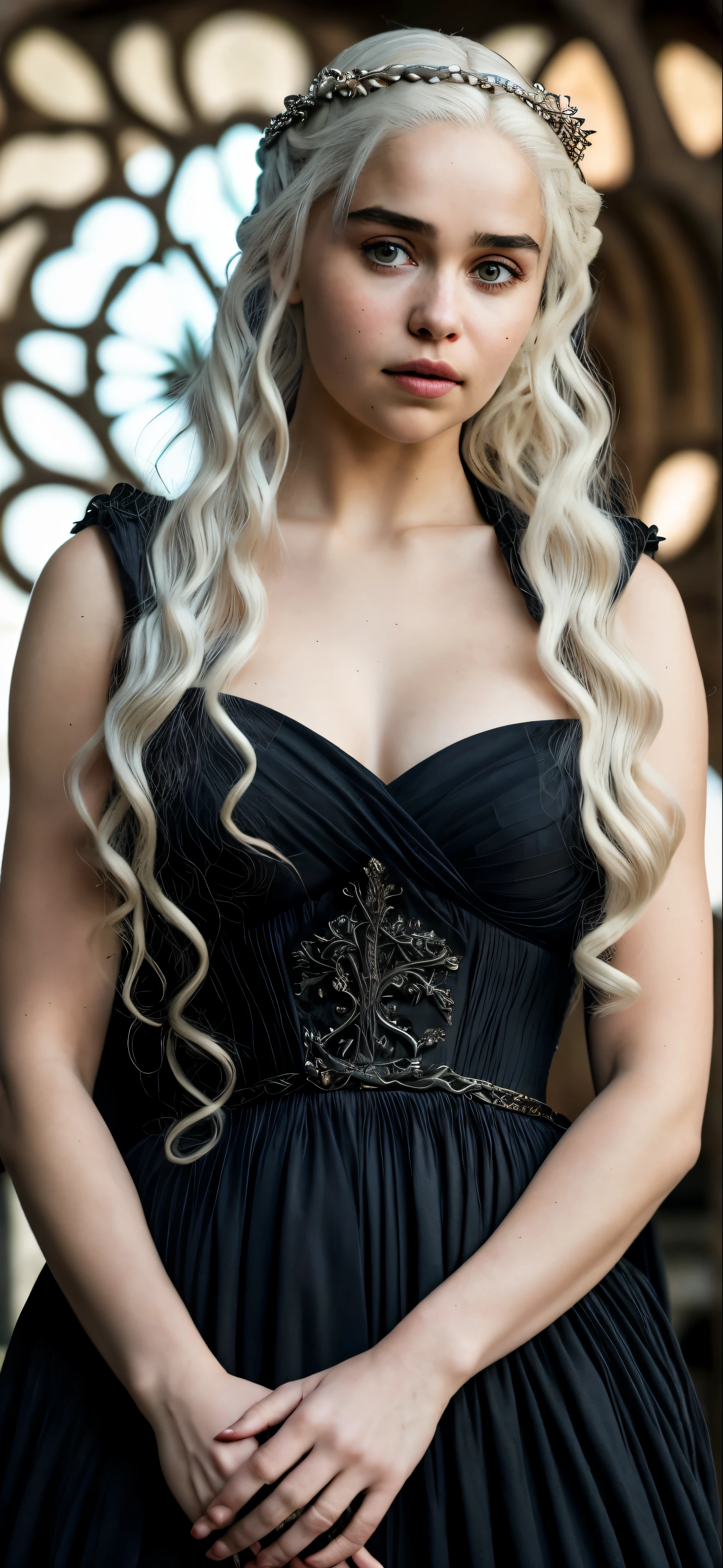 Royal Satin dress, Perfect eyes, flawless Beauty, pierced eyes, Masterpiece, Daenerys Targaryen, Gorgeous woman, queen, Queen Lady, Princess of Dragonstone, black mole on breast, The Unburnt, Queen of Meereen, Queen of the Andals, the Rhoynar and the First Men (claimant), Protector of the Seven Kingdoms (claimant), Khaleesi of the Great Grass Sea, Breaker of Shackles, Mother of Dragons, The One Who Was Promised, Lady of Dragonstone , 45 years Old, she is a Full growned lady now, beautiful mature lady, the queen, milf beauty, mature queen, Best quality, a small, charming Beauty, a captivating woman, fully ripen milf body, lustful queen, alluring appearance, unrivaled beauty, wonderful breasts, large breasts, mediaeval erotic costumes, a Game of Thrones-inspired costume, a close-up of a woman from the middle ages, Daenerys Targaryen, Daenerys, resembles Emilia Clarke, Emilia Clarke, scene from "Game of Throne," deep cleavage, warrior princess, healthy body, perfect thick body, attractive figure, fleshy body, style of "Game of Throne," beautiful lady, beautiful woman, mediaeval clothes, stunning woman, 8K, insane details, dress made of clothes and jewelry, perfect hair, styled hair, high clarity eyes, perfect hands, perfect fingers, perfect eyes